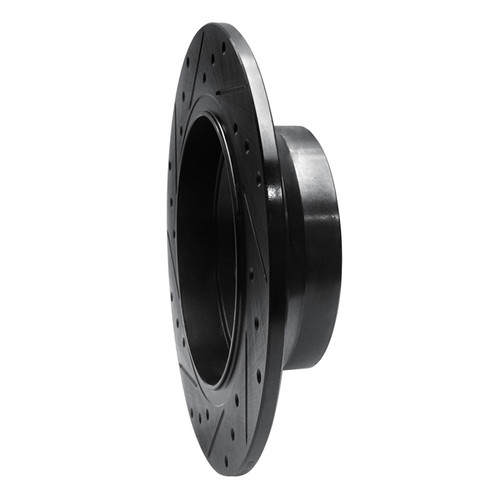 R1 03-16 Mercedes-Benz E280 (Canada) Rear Right Drilled & Slotted Black Brake Rotor