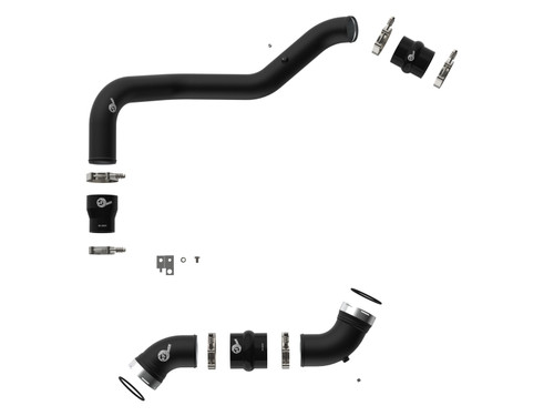 aFe 06-10 GM Diesel Trucks V8 6.6L BladeRunner Aluminum Hot & Cold Charge Pipe Kit - Black