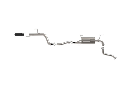 aFe 24-25 Toyota Land Cruiser 2-1/2in to 3in 304 SS Cat-Back Exhaust System w/ Black Tip