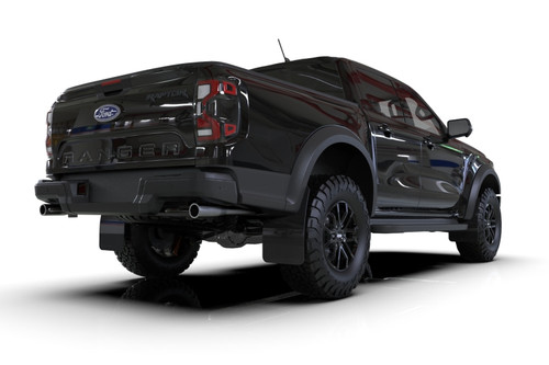 Rally Armor 23-25 Ford Ranger Raptor Black UR Mud Flap Grey Logo