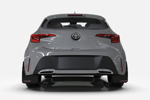No Longer Available - Rally Armor 16-18 Toyota RAV4 Black Mud Flap BCE Logo MF44-BCE22-BLK/PK