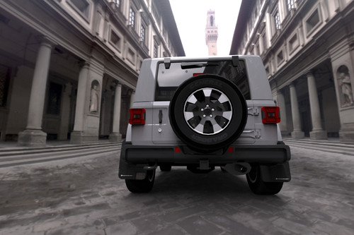 Rally Armor 18-25 Jeep JL Wrangler Black UR Mud Flap w/White Logo
