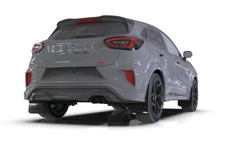 Rally Armor 20-25 Ford Puma ST Black Mud Flap w/White Logo