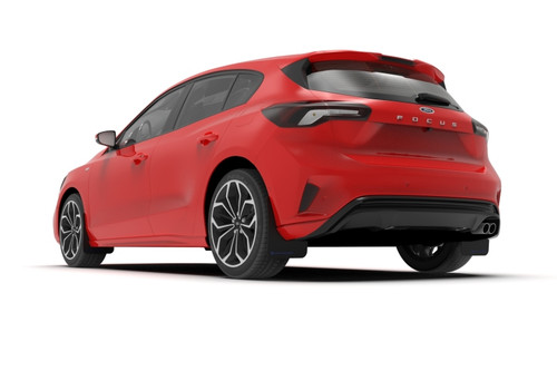 Rally Armor 19-25 Ford Focus ST MK4 Black UR Mud Flap w/Red Logo