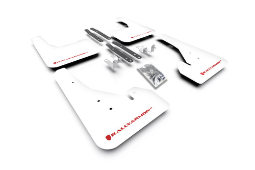 Rally Armor 18-26 Toyota Corolla Hatchback White UR Mud Flap Red Logo