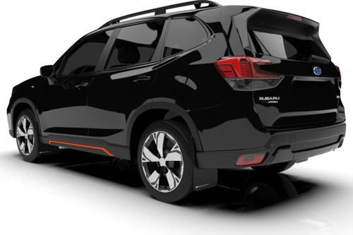 No Longer Available - Rally Armor 19-21 Subaru Forester Black UR Mud Flap w/ White Logo