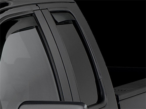 WeatherTech 04-14 Ford F-150 SuperCrew Front Side Window Deflectors - Dark Tint