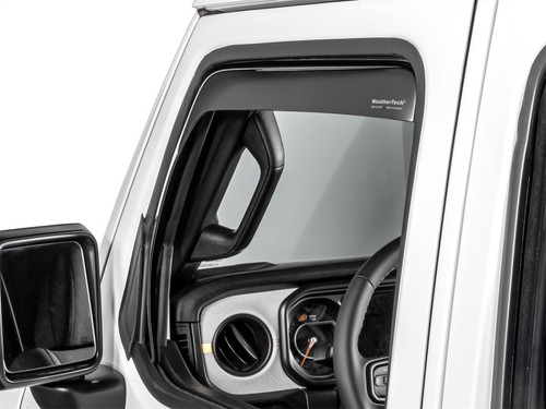 WeatherTech 20-23 Jeep Gladiator Side Window Deflectors - Dark Smoke