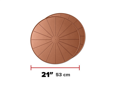 WeatherTech Project Mats 21in. Round - Terracotta (2pc Set)