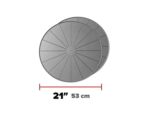 WeatherTech Project Mats 21in. Round - Grey (2pc Set)