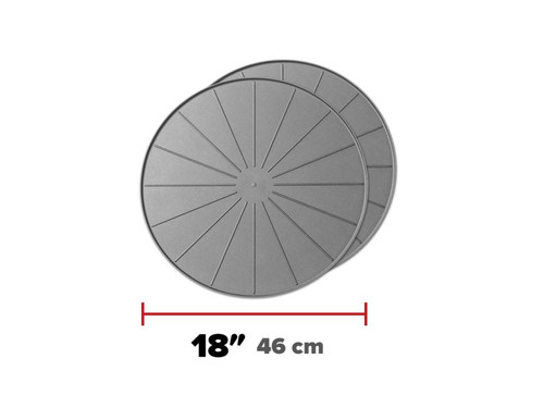 WeatherTech Plant Mats/Coasters 18in. Round - Grey (2pc Set)