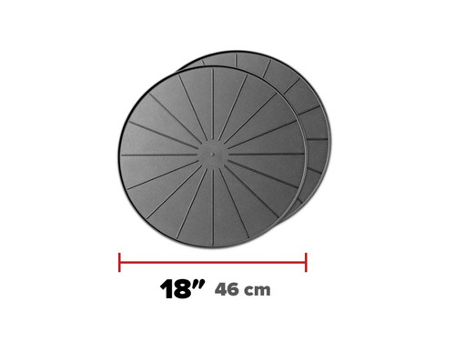 WeatherTech Plant Mats/Coasters 18in. Round - Black (2pc Set)