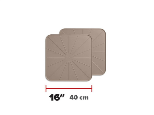 WeatherTech Plant Mats/Coasters 16in. Square - Tan (2pc Set)
