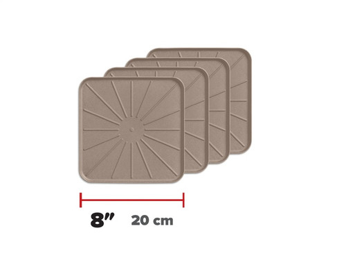 WeatherTech Home Surface Protectors 8in. Square - Tan (4pc Set)