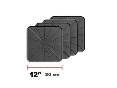 WeatherTech Home Surface Protectors 12in. Square - Black (4pc Set)