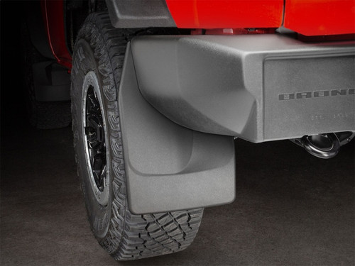 WeatherTech 2021+ Ford Bronco No Drill Rear MudFlaps - Black