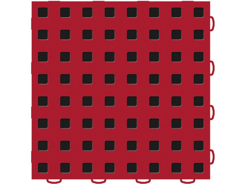 WeatherTech TechFloor - 3in X 12in Tiles(Left Loop) - Red/Black **Order in Qtys of 10