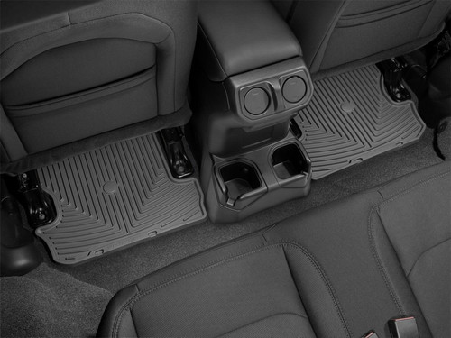 WeatherTech 2018+ Jeep Wrangler Rear Rubber Mats - Black