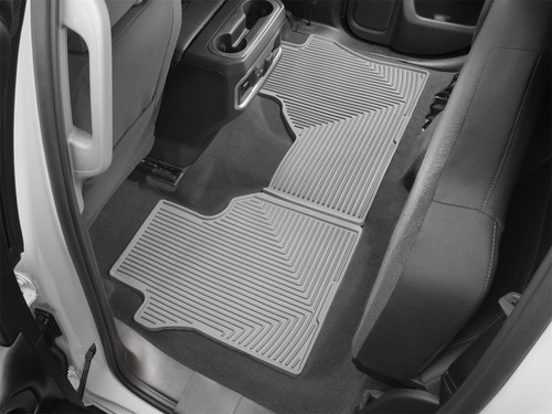 WeatherTech 2019+ Chevrolet Silverado 1500 Rear Rubber Mats - Grey