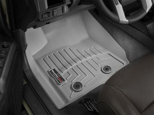 WeatherTech 2018+ Toyota Tacoma Front FloorLiner - Grey (Auto Trans Only; Trans Only)