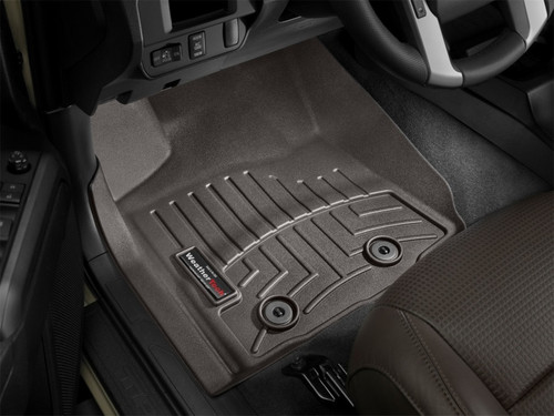 WeatherTech 2018+ Toyota Tacoma Front FloorLiners - Cocoa (Auto Trans Only)