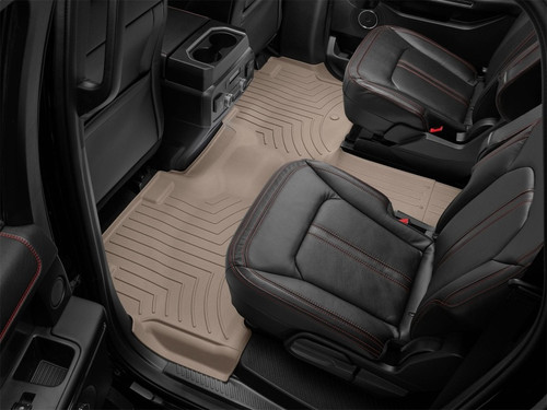 WeatherTech 2018+ Ford Expedition MAX Rear FloorLiner - Tan (Works w/ 2nd Row Bucket Seats)