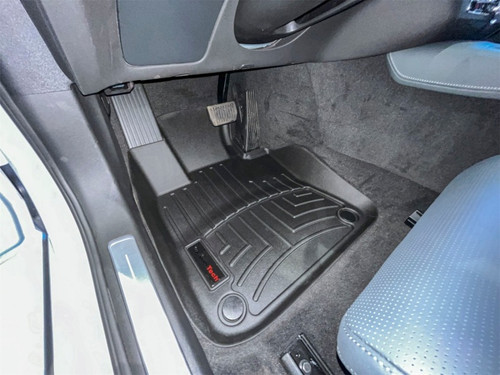 WeatherTech 2018+ Volvo S90 Front FloorLiner - Black (Plug-Hybrid Only)