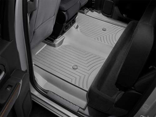 WeatherTech 2019+ Chevrolet Silverado 1500 Crew Cab (1st Row Bench Seats) Rear FloorLiner - Grey