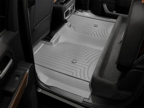 WeatherTech 2019+ Chevrolet Silverado 1500 Crew Cab (1st Row Bucket Seats) Rear FloorLiner - Grey