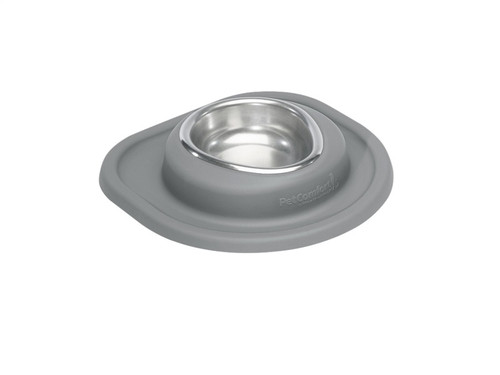 WeatherTech Pet Feeding System Single Low 8oz 1in. Stainless Bowl - Dark Grey