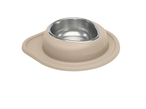 WeatherTech Pet Feeding System Single Low 32oz 3in. Stainless Bowl - Tan