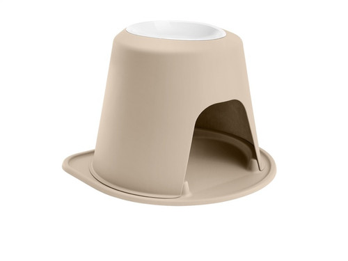 WeatherTech Pet Feeding System Single High 96oz 14in. Poly Bowl - Tan