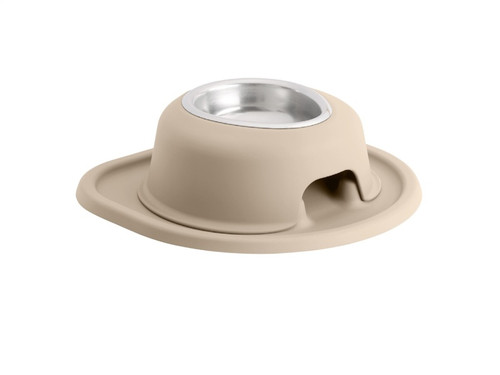 WeatherTech Pet Feeding System Single High 8oz 3in. Stainless Bowl - Tan