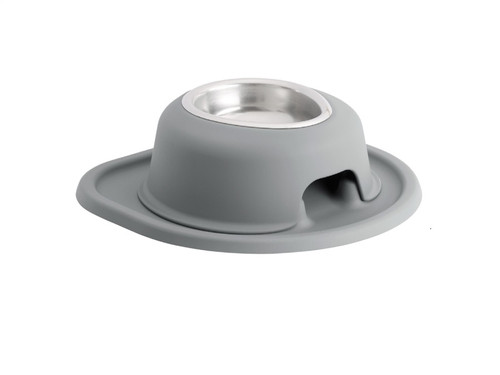 WeatherTech Pet Feeding System Single High 8oz 3in. Stainless Bowl - Dark Grey