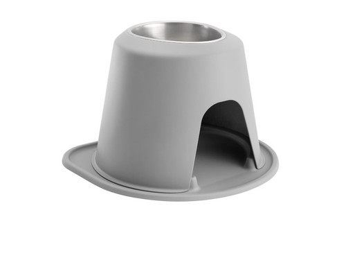 WeatherTech Pet Feeding System Single High 64oz 12in. Stainless Bowl - Light Grey