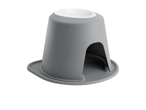 WeatherTech Pet Feeding System Single High 64oz 12in. Poly Bowl - Dark Grey