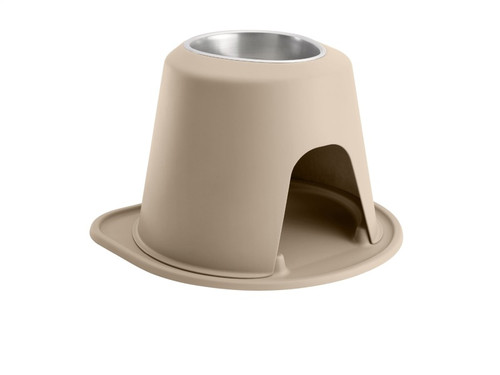 WeatherTech Pet Feeding System Single High 64oz 10in. Stainless Bowl - Tan