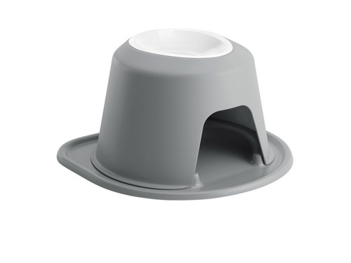 WeatherTech Pet Feeding System Single High 32oz 8in. Poly Bowl - Dark Grey