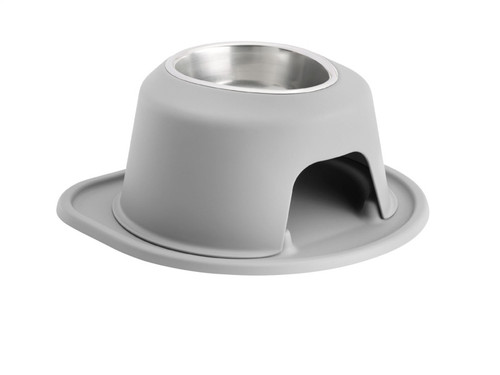 WeatherTech Pet Feeding System Single High 32oz 6in. Stainless Bowl - Light Grey