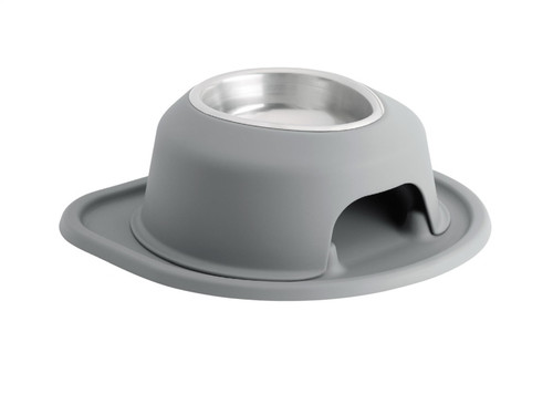 WeatherTech Pet Feeding System Single High 16oz 4in. Stainless Bowl - Dark Grey