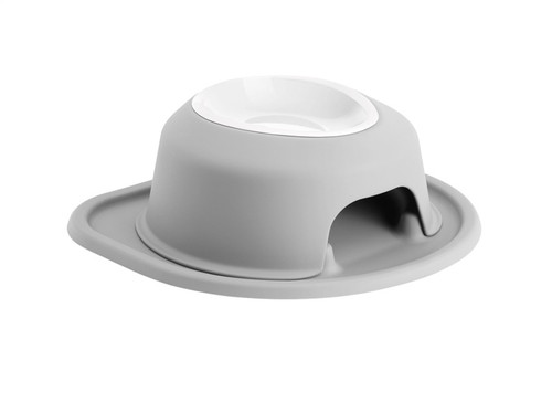 WeatherTech Pet Feeding System Single High 16oz 4in. Poly Bowl - Light Grey