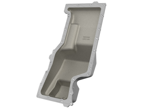 aFe 20-25 GM Trucks L6 3.0L Engine Oil Pan - Black w/ Machined Fins