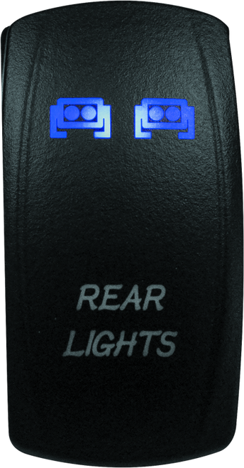 DragonFire Racing Lighted Switch Rear Light On/Off Blue
