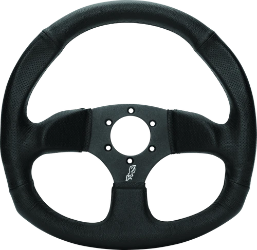 DragonFire Racing Steering Wheels - D-Shaped- Vinyl- Iron Series- 0in offset