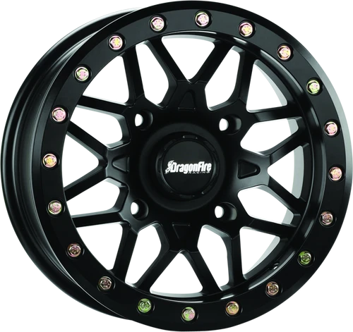 No Longer Available - DragonFire Racing Typhon Wheel 15X6 4/156 5+1 +40 Machined Black