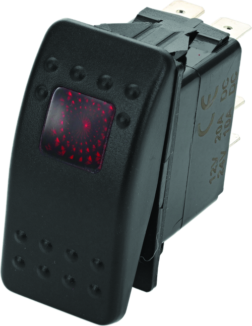 DragonFire Racing Lighted Switch On/Off Rocker Switch Red Lite
