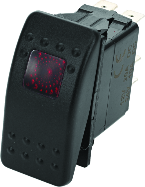 DragonFire Racing Lighted Switch On/Off Rocker Switch Red Lite