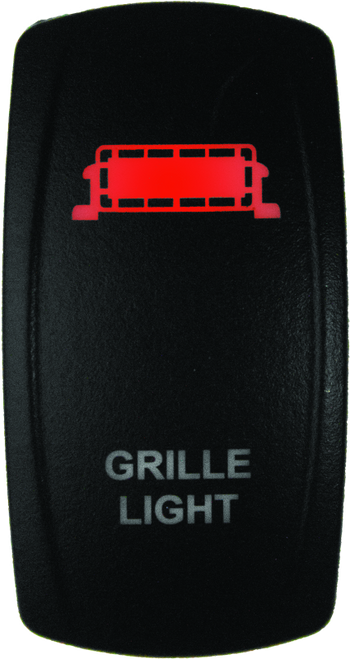 DragonFire Racing Lighted Switch Grill Light On/Off Red