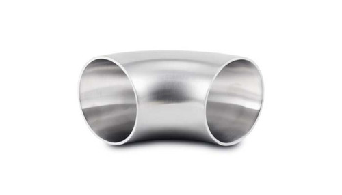Vibrant 2.0 inch OD T304 Stainless Steel 90 Degree Mandrel Bend Elbow with 2.0 inch Centerline Radius