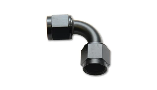 Vibrant -16AN Female 90 Degree Union Adapter - Anodized Black by Vibrant Part 10736